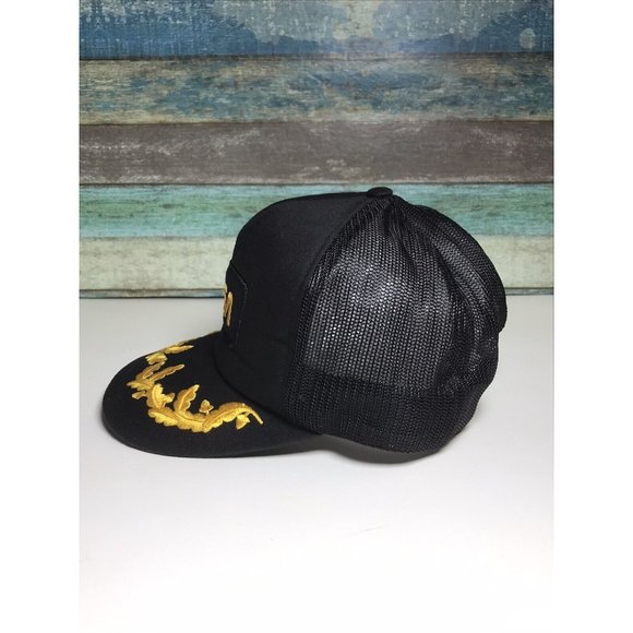 Vintage Cap NASA Astronaut Space Mens Snapback Trucker Mesh Hat Black 80s 90s - Picture 3 of 8